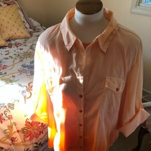 Caribbean Joe orange ombré blouse and tank